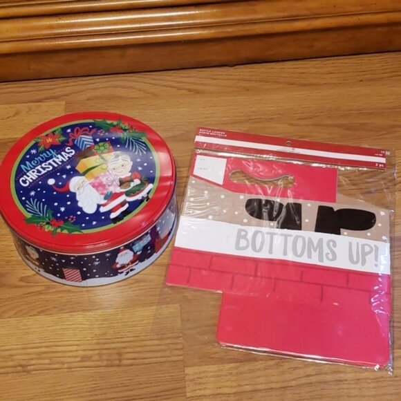 Christmas gift wrap beer bottle carrier bundle - Picture 1 of 4